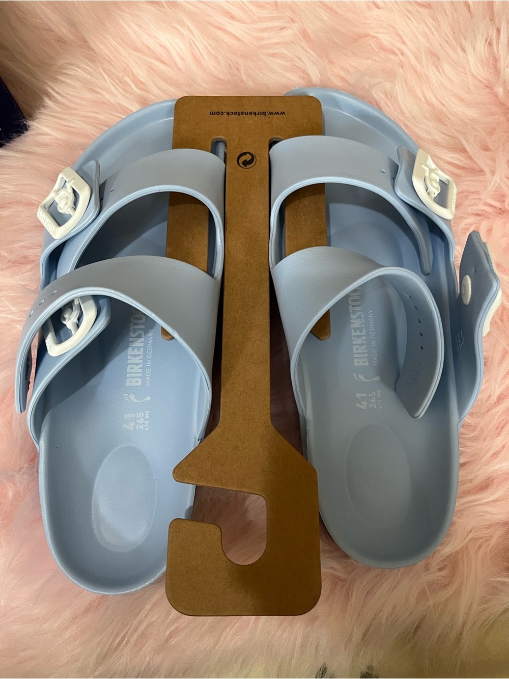 Birkenstock Kids Pale Blue Two-Strap EVA Sandals